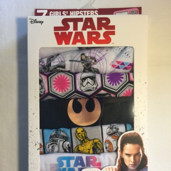 Disney Other - Girl's Star Wars 7 Pack of Hipsters Panties New!